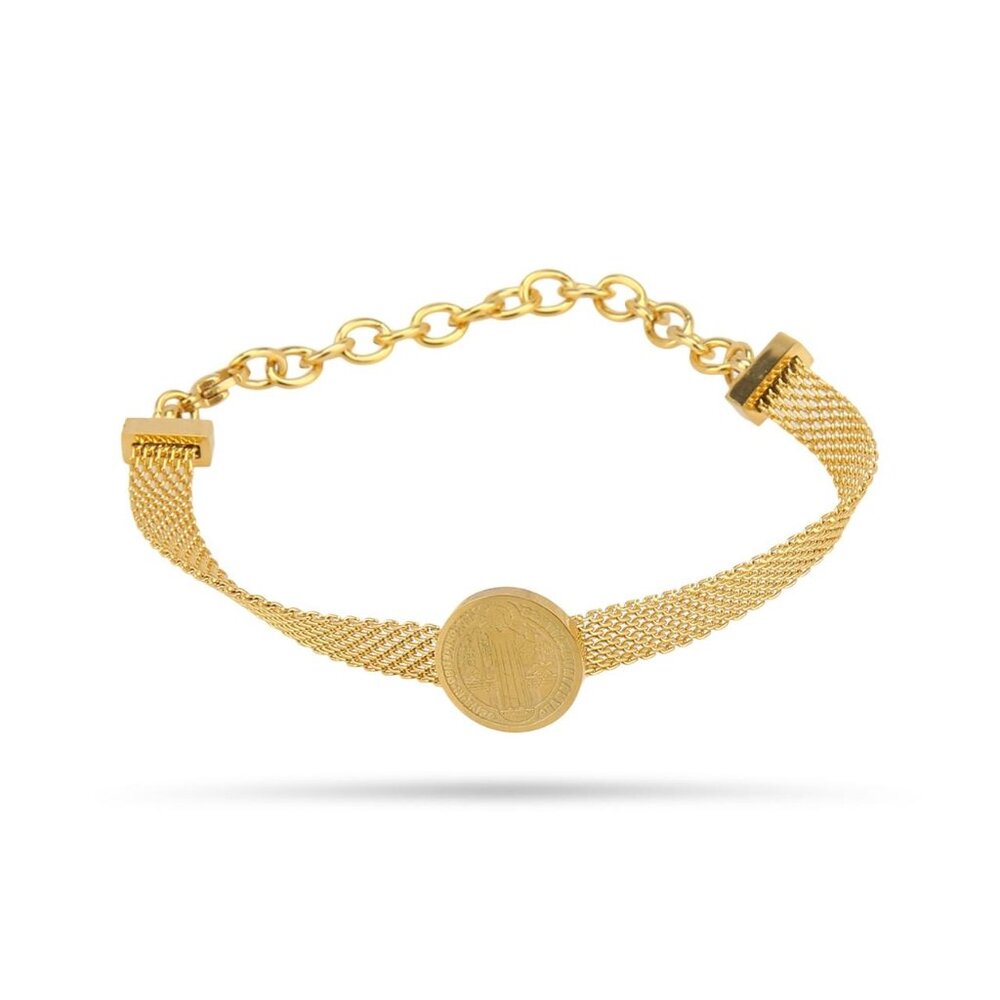 Classic Gold-Tone Coin Bracelet